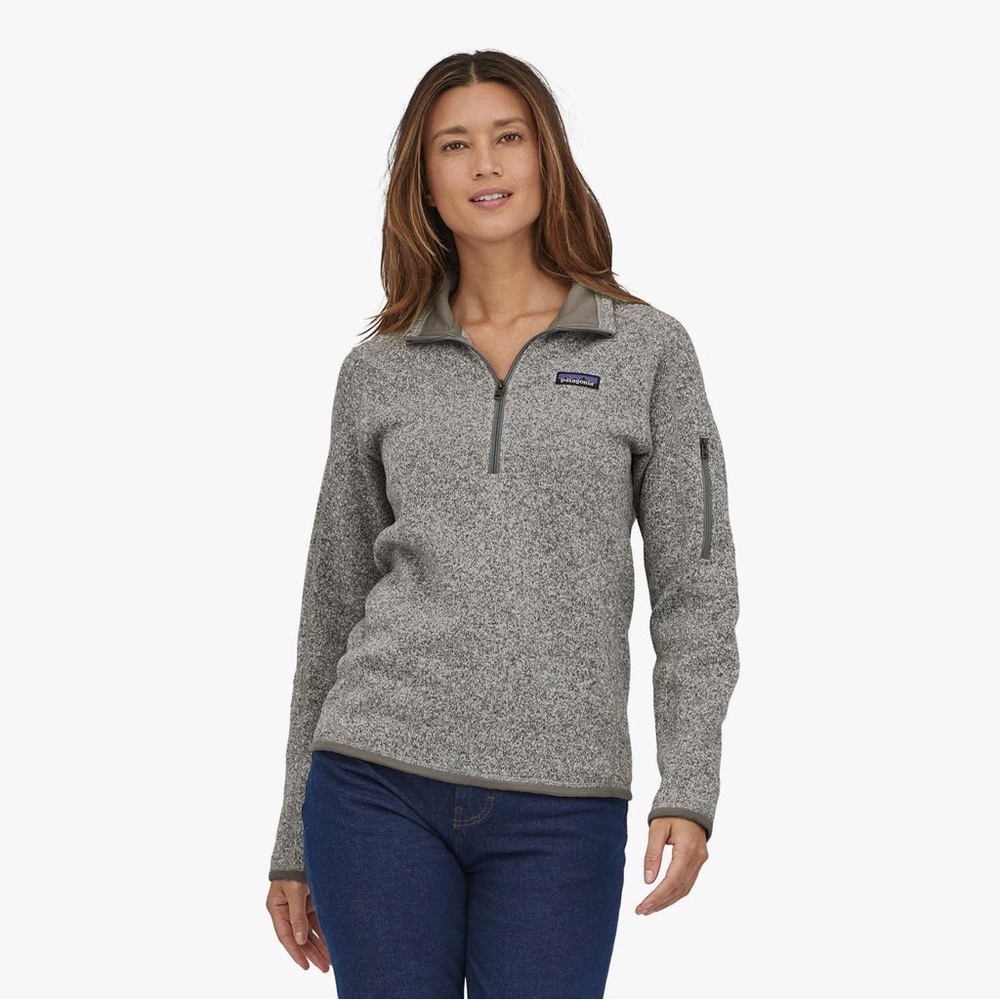 Patagonia Better Sweater 1/4-Zip Fleece Womens Size Medium sz M like new birch
